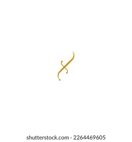 Golden dagger isolated on white background