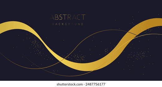 Goldener und dunkler abstrakter Hintergrund.