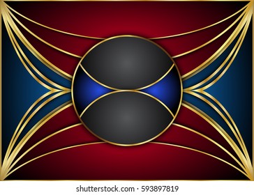 Golden and Dark background. Blank for message or text.
