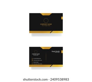 golden ,dark business card design