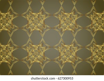 Golden and Dark pattern vintage backgrounds for design.
