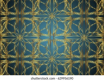 Golden and Dark pattern vintage backgrounds for design.
