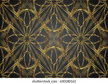 Golden and Dark pattern vintage backgrounds for design.
