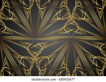 Golden and Dark pattern vintage backgrounds for design.