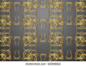 Golden and Dark pattern vintage backgrounds for design.