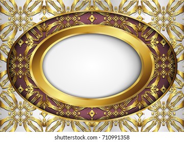 Golden and dark vector background.Blank for message or text.
