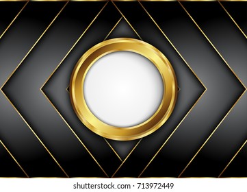 Golden and dark vector background.Blank for message or text.