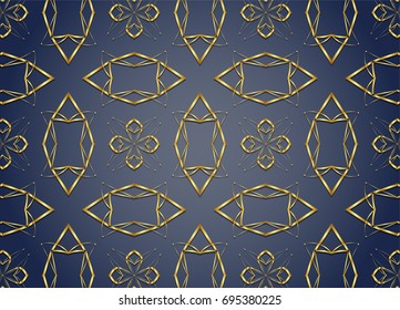 Golden and Dark vintage background.