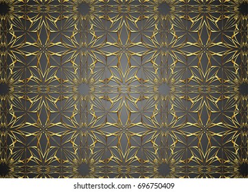 Golden and Dark vintage Background.