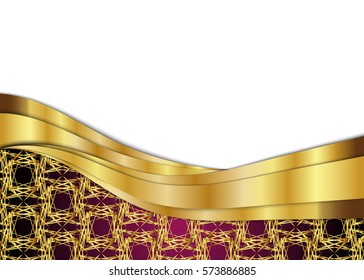 Golden and dark vintage background. Blank for message or text.Certificate.