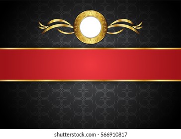 Golden and Dark vintage background.blank for message or text.