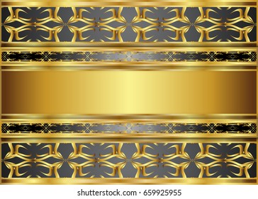 Golden and Dark vintage Background.blank for message or text.