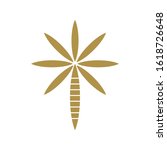 Golden Dates Tree logo design vector