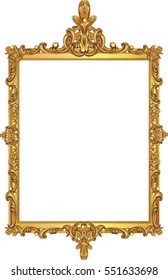 Golden Decor Mirror frame. Vector