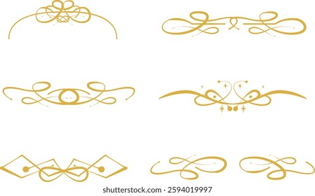 Golden decoration vector illustration material