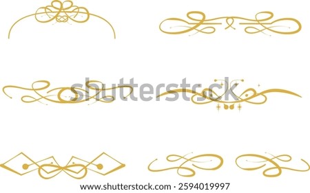 Golden decoration vector illustration material