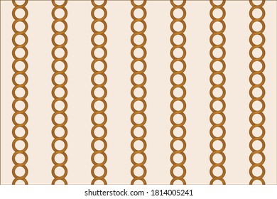 La cadena decorativa de oro con un fondo beige. Ilustración EPS10.