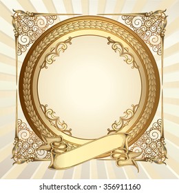Golden decorative design