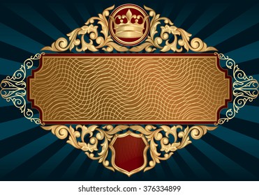 Golden decorative design