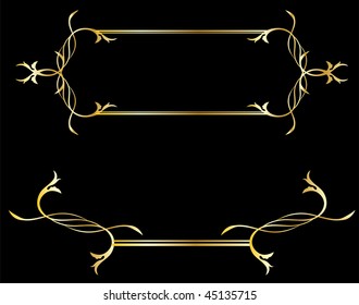 elementos de diseño decorativos dorados ilustración vectorial original