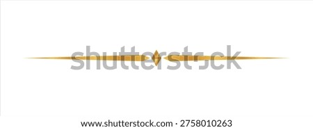 Golden decorative divider element. Luxury ornamental line separator. Elegant vintage flourish design Stock photo © 