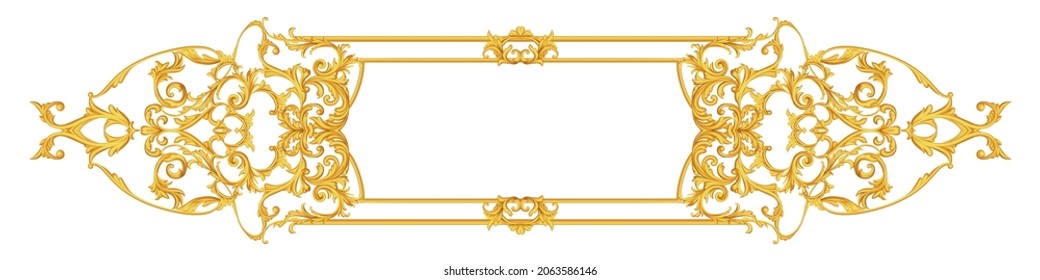 Golden decorative element in Baroque style