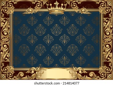 Golden decorative frame