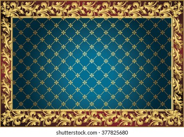 Golden decorative frame