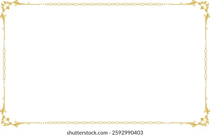 golden decorative frame background vector material