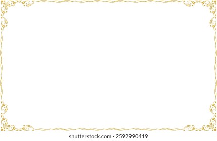 golden decorative frame background vector material