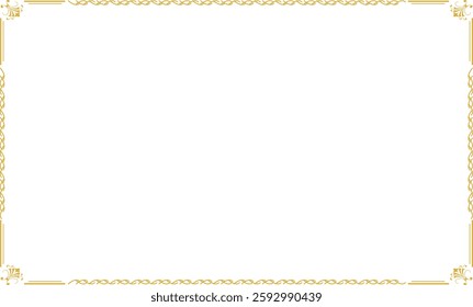 golden decorative frame background vector material