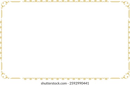 golden decorative frame background vector material