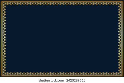 Golden Decorative frame or border luxurious ornate decor ornamental vector design