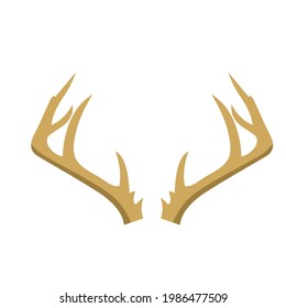 golden deer horn symbol vector design
