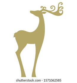 golden deer, vector logo icon