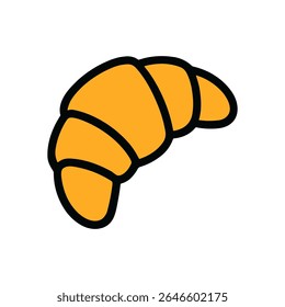 Golden delicioso crescente arte de pastelaria. Ícone Ilustração Símbolo
