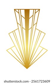 Golden deluxe art deco pattern