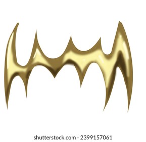 A golden demon crown with a sharp shape.