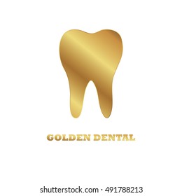 Golden Dental Vector Illustration Dental Logo Stock Vector Royalty Free Shutterstock