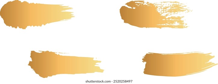 Línea de material de diseño dorado dibujado con tinta dorada