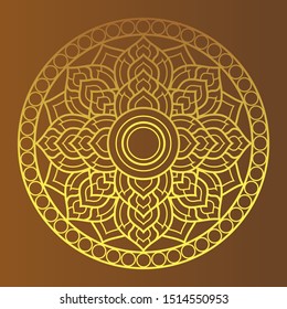 golden  dharma wheel in Buddhism or stars design religion concept