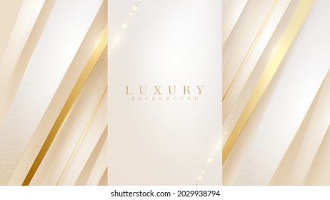 Golden diagonal line luxury background, Modern cover design. invitation card template concept. Vector illustration.