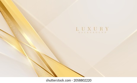 Golden diagonal with sparkle glittering light elements, Luxury wallpaper background design.