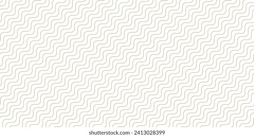 Línea ondulada delgada de diagonal dorada sin inconvenientes. Textura vectorial con ondas onduladas y blancas, rayas. Sencillo fondo mínimo abstracto. Diseño geológico de lujo sutil minimalista repetitivo
