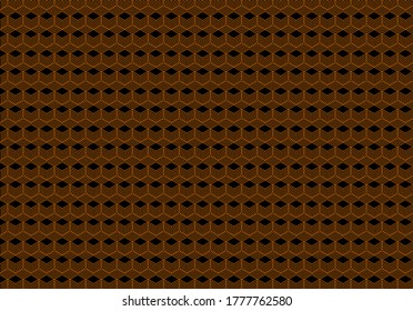 Diseño de patrones geométricos de diamante dorado sobre fondo negro. Ideal para estampillas y estampillas