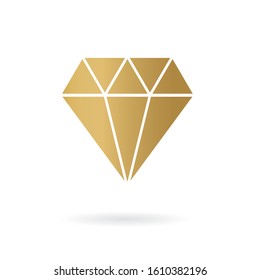 golden diamond icon- vector illustration