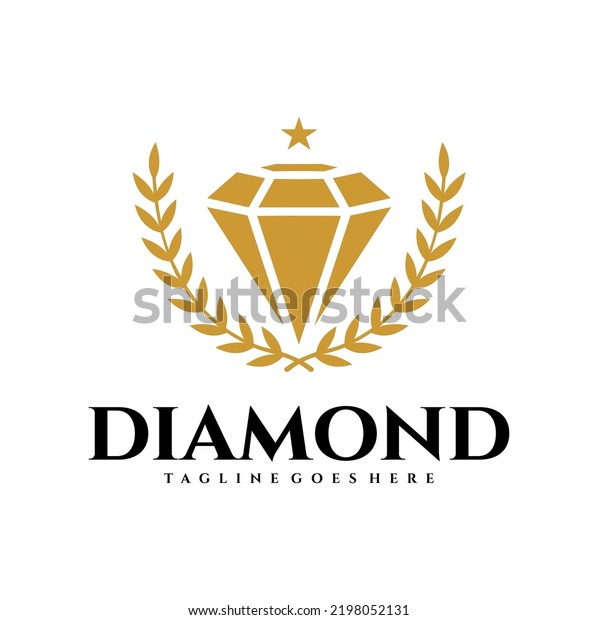 Golden Diamond Logo Design Vector Stock Vector (Royalty Free ...