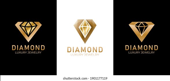 Golden Diamond Luxury Jewelry Logo Collection