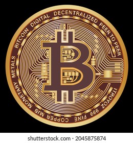 Moneda digital de oro en vectores para presentaciones de banners y negocios