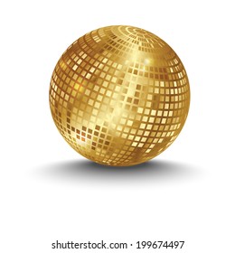 Disco balls image in gold on golden background. Generative AI 23998502  Stock Photo at Vecteezy